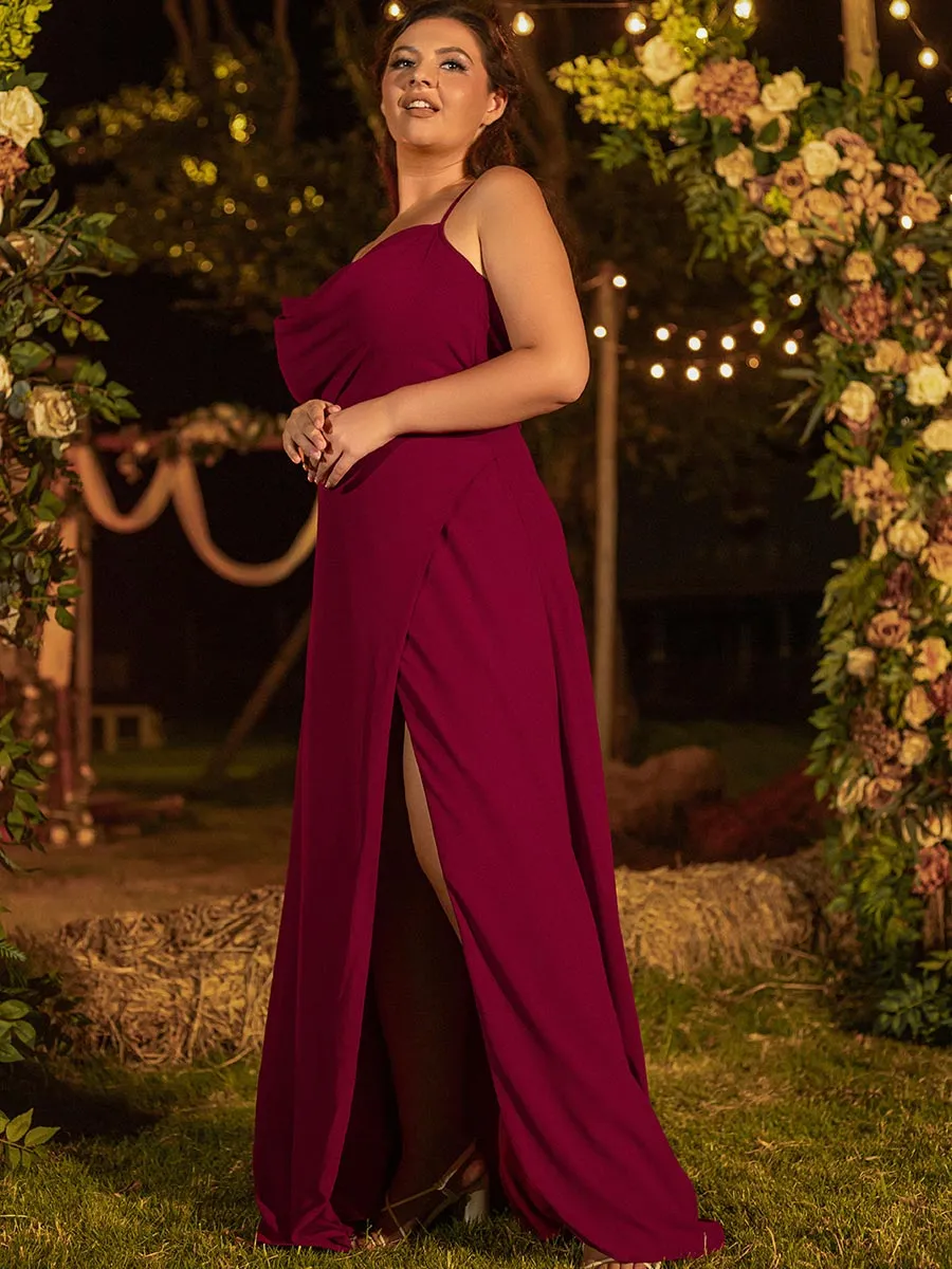 2025 Burgundy Mother Of The Bride Dresses Plus Size Sleeveless Slip
