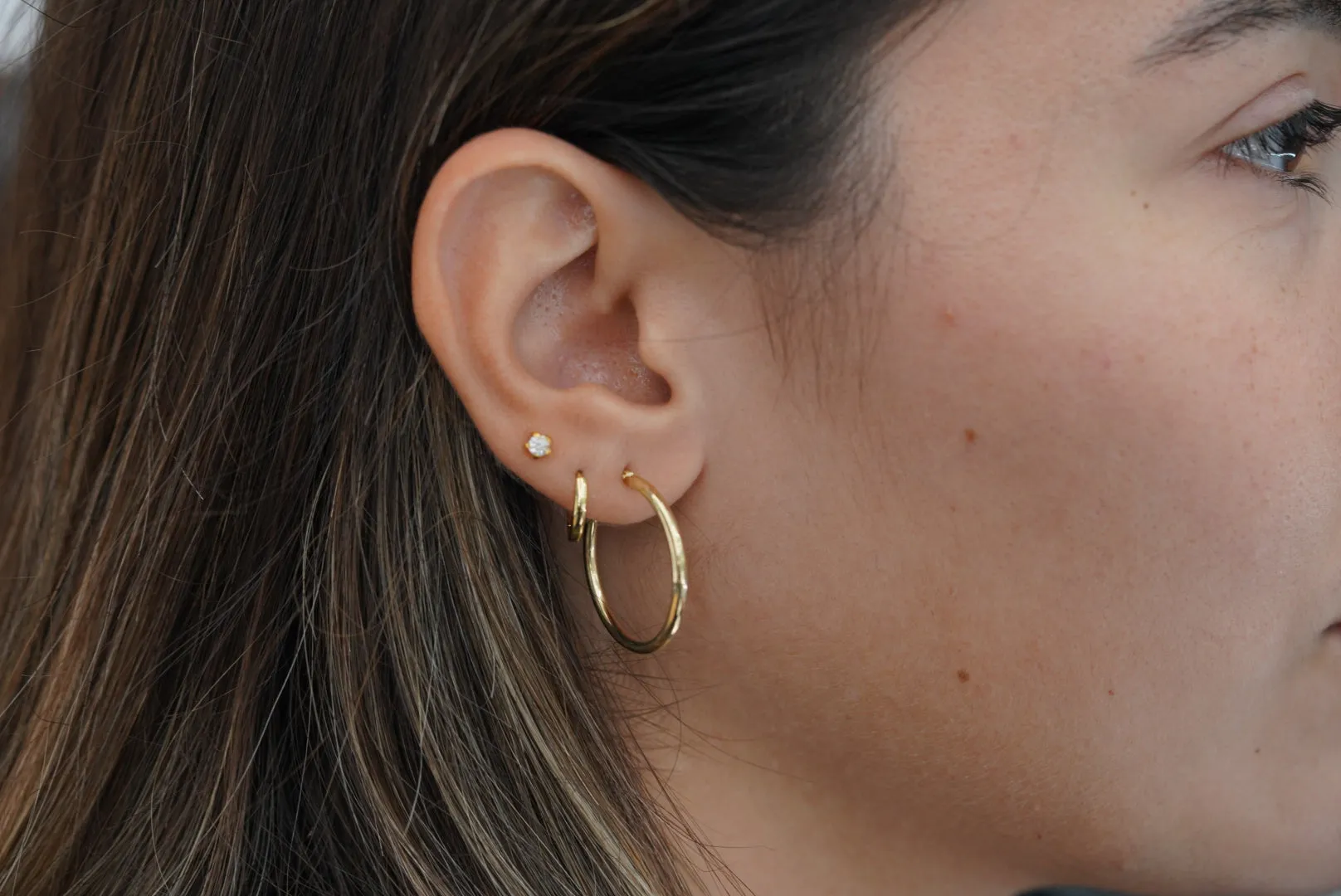 3 Pairs of Plain Gold Hoops – Timeless Essentials for Every Day