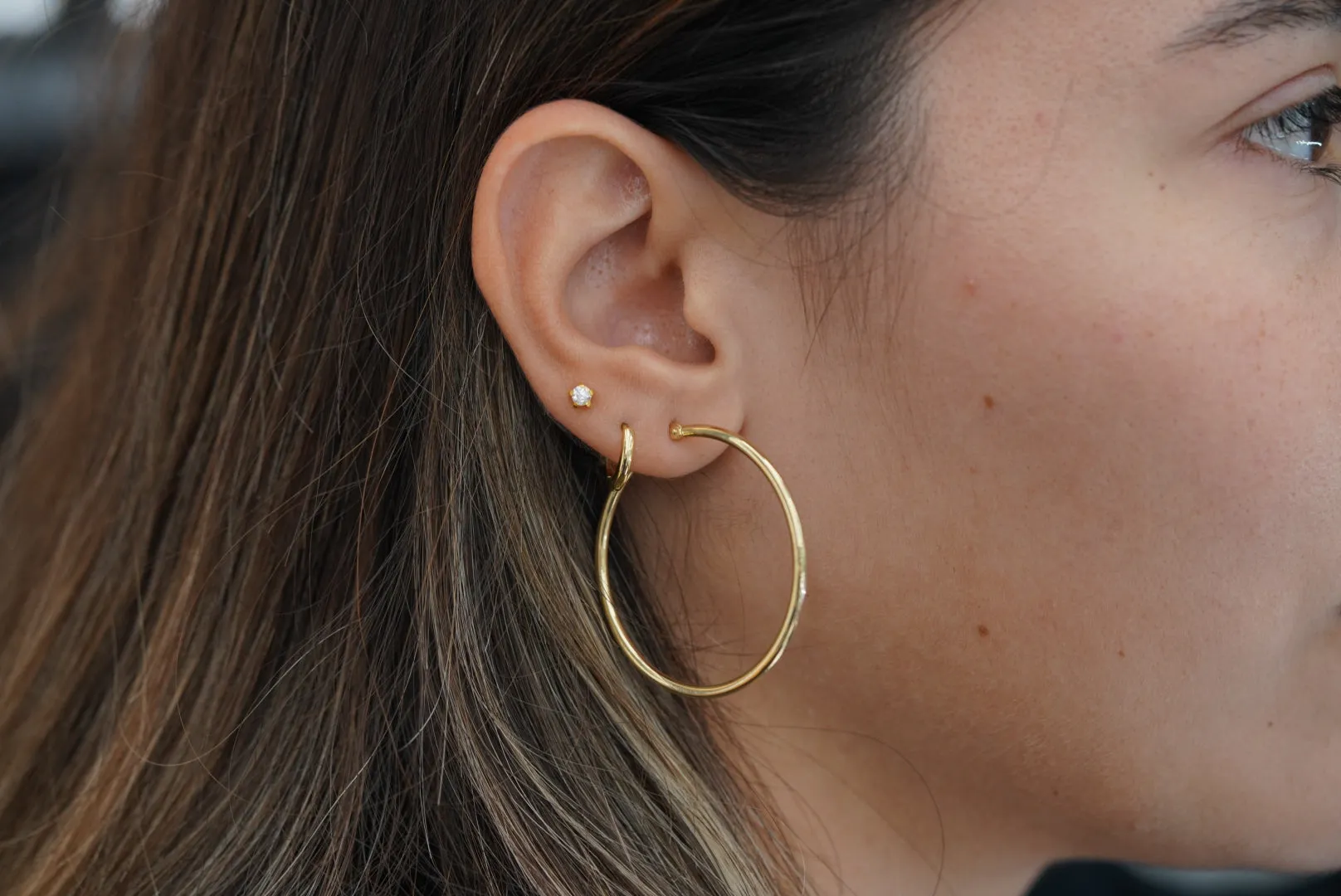 3 Pairs of Plain Gold Hoops – Timeless Essentials for Every Day