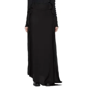 Ann Demeulemeester Black Side Tie Skirt