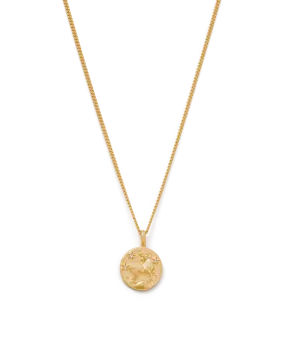 Aries Petite Zodiac Necklace - Gold