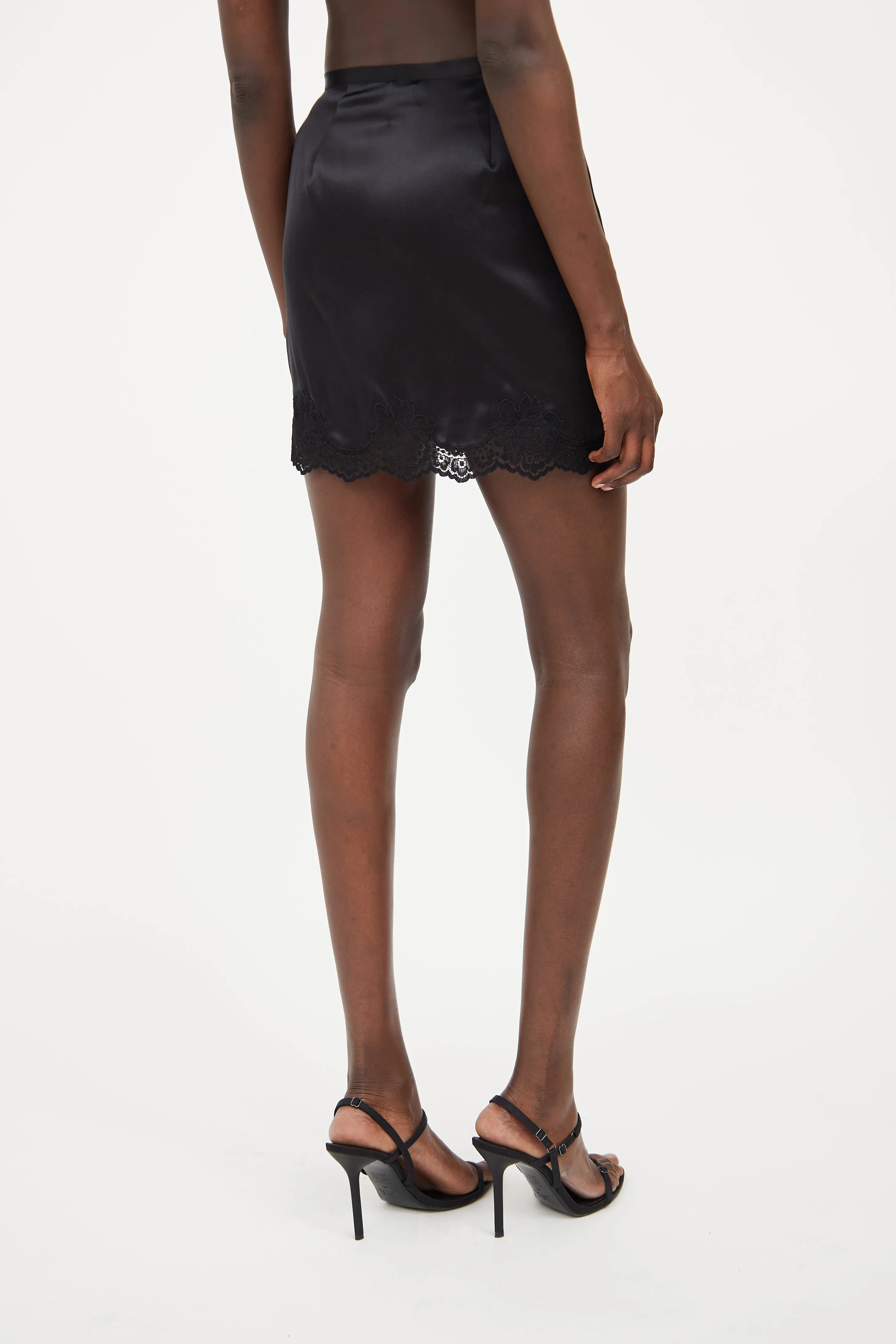 Black Lace Mini Skirt