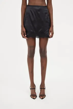 Black Lace Mini Skirt