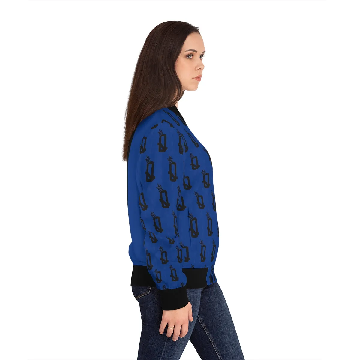 Brown Skin Ladies (Blue) Bomber Jacket