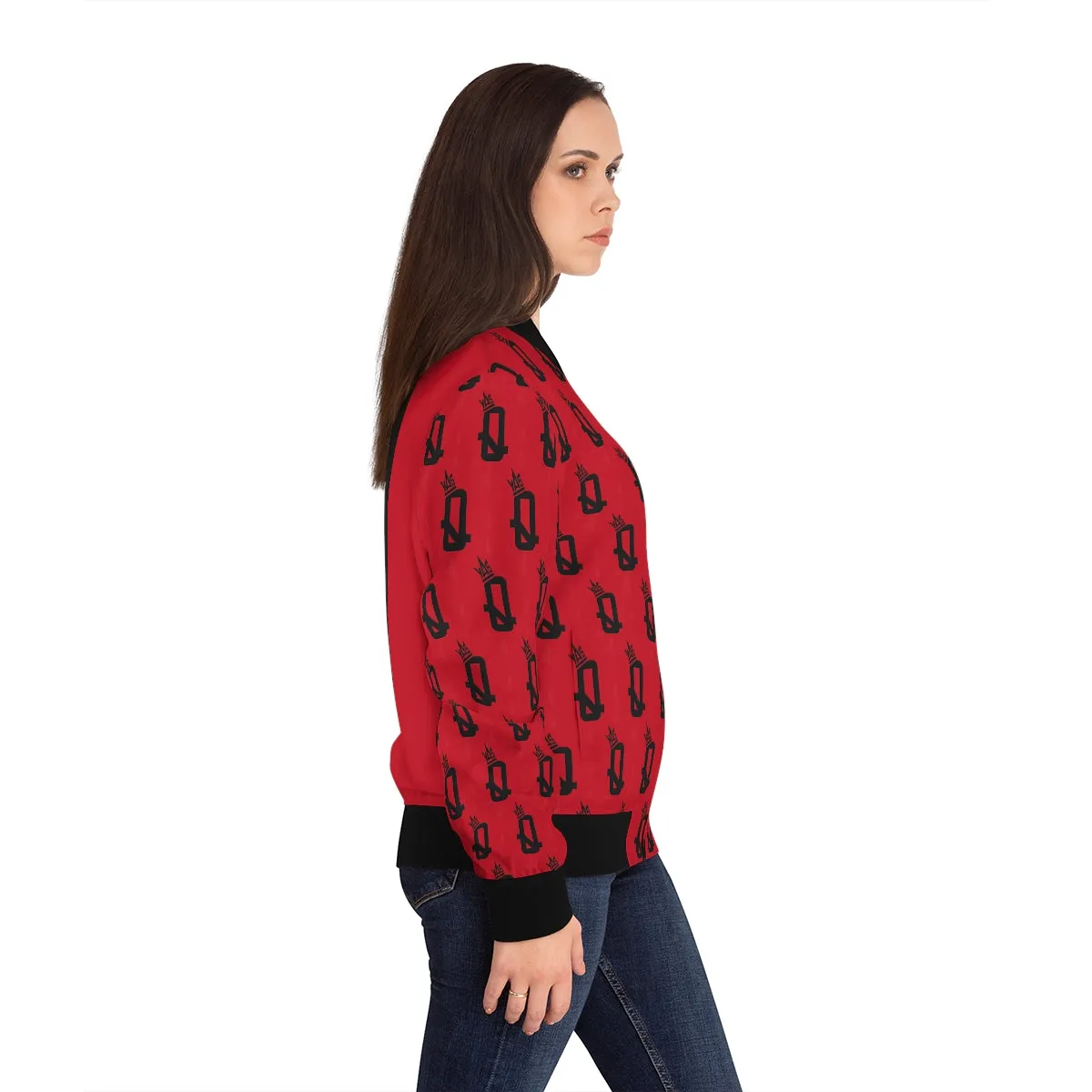 Brown Skin Ladies (RED) Bomber Jacket