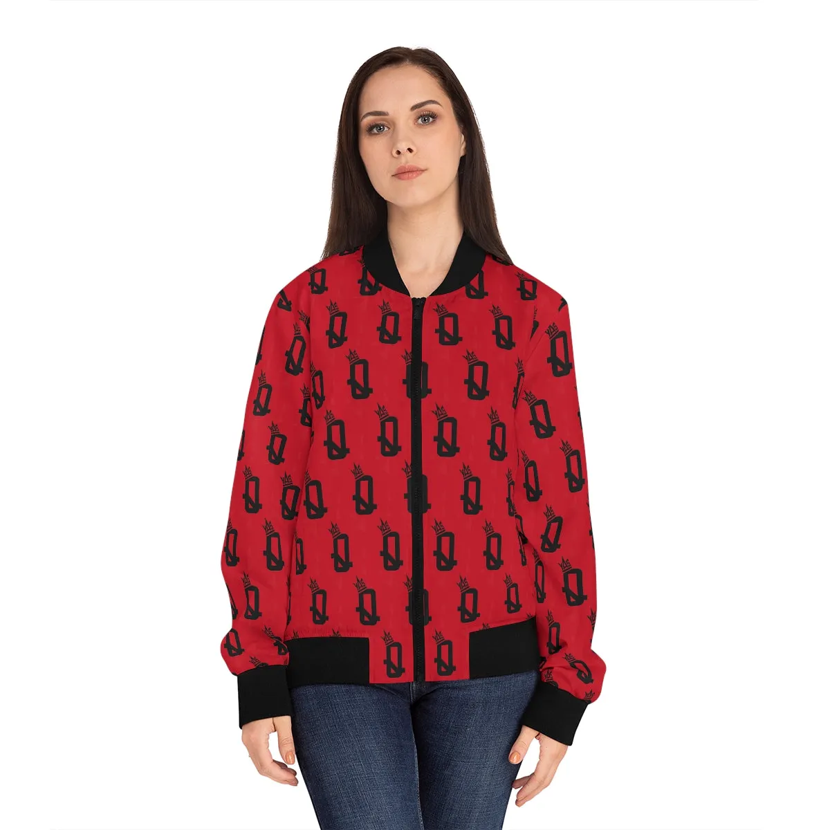 Brown Skin Ladies (RED) Bomber Jacket