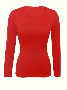 Camel Mock Neck Long Sleeve Shirt