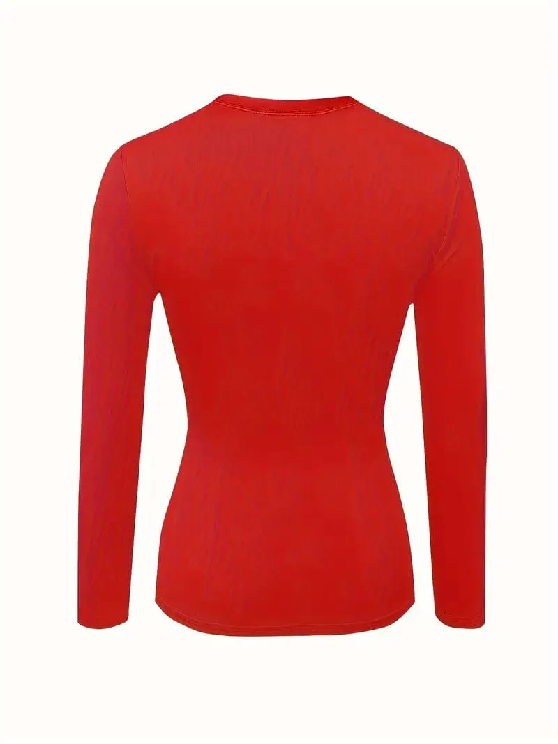 Camel Mock Neck Long Sleeve Shirt