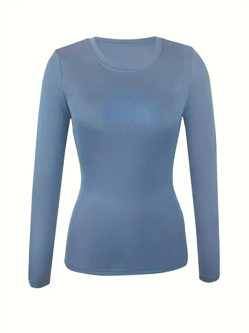 Camel Mock Neck Long Sleeve Shirt