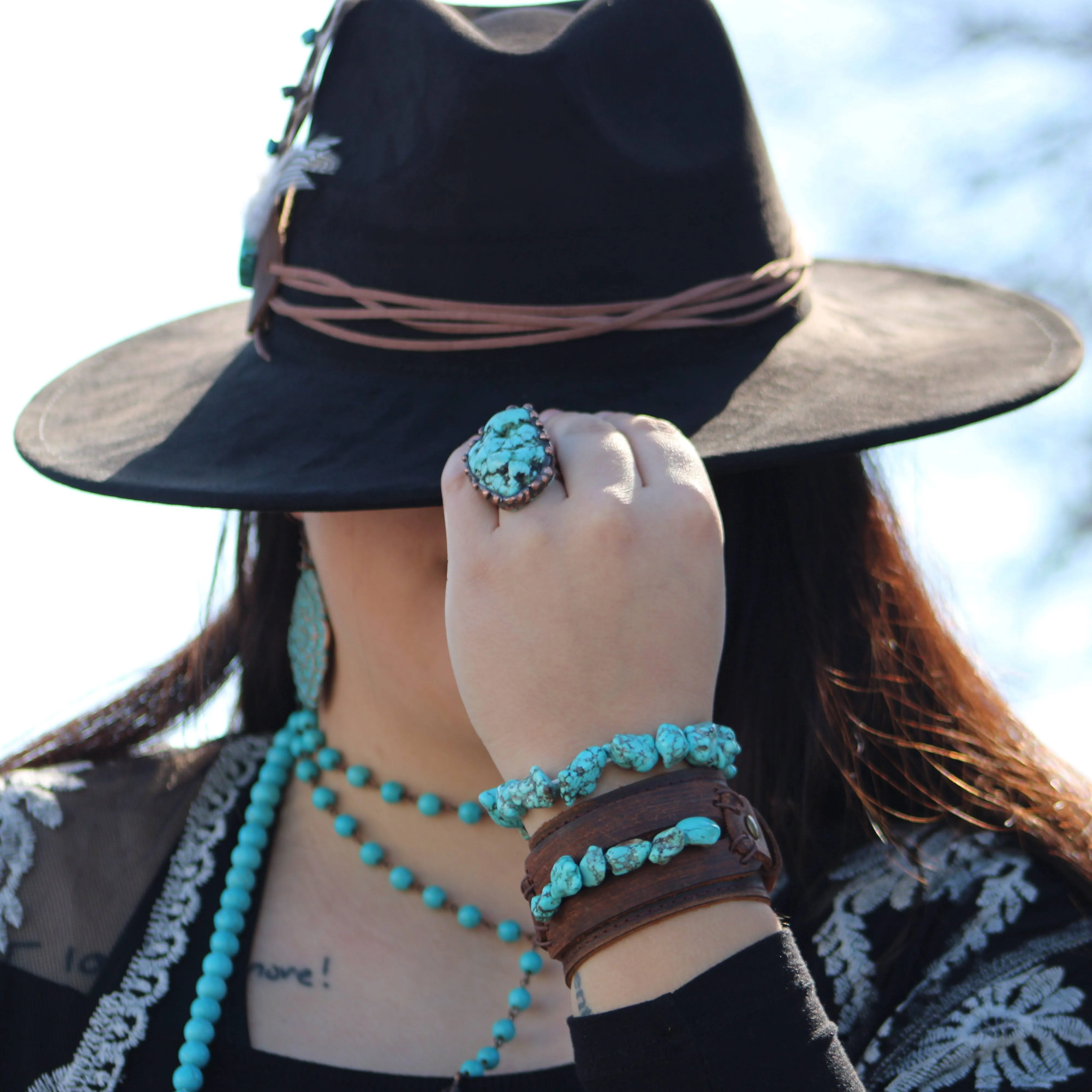 Chunky Turquoise Bracelet 801e