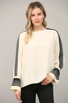 Contrast Stripe Detail Blouse