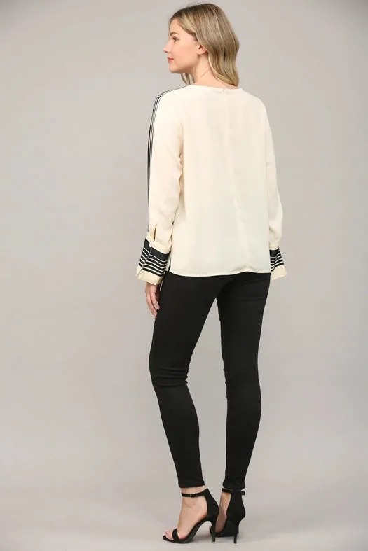 Contrast Stripe Detail Blouse
