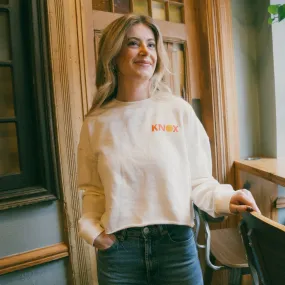 Cropped Cream Crewneck