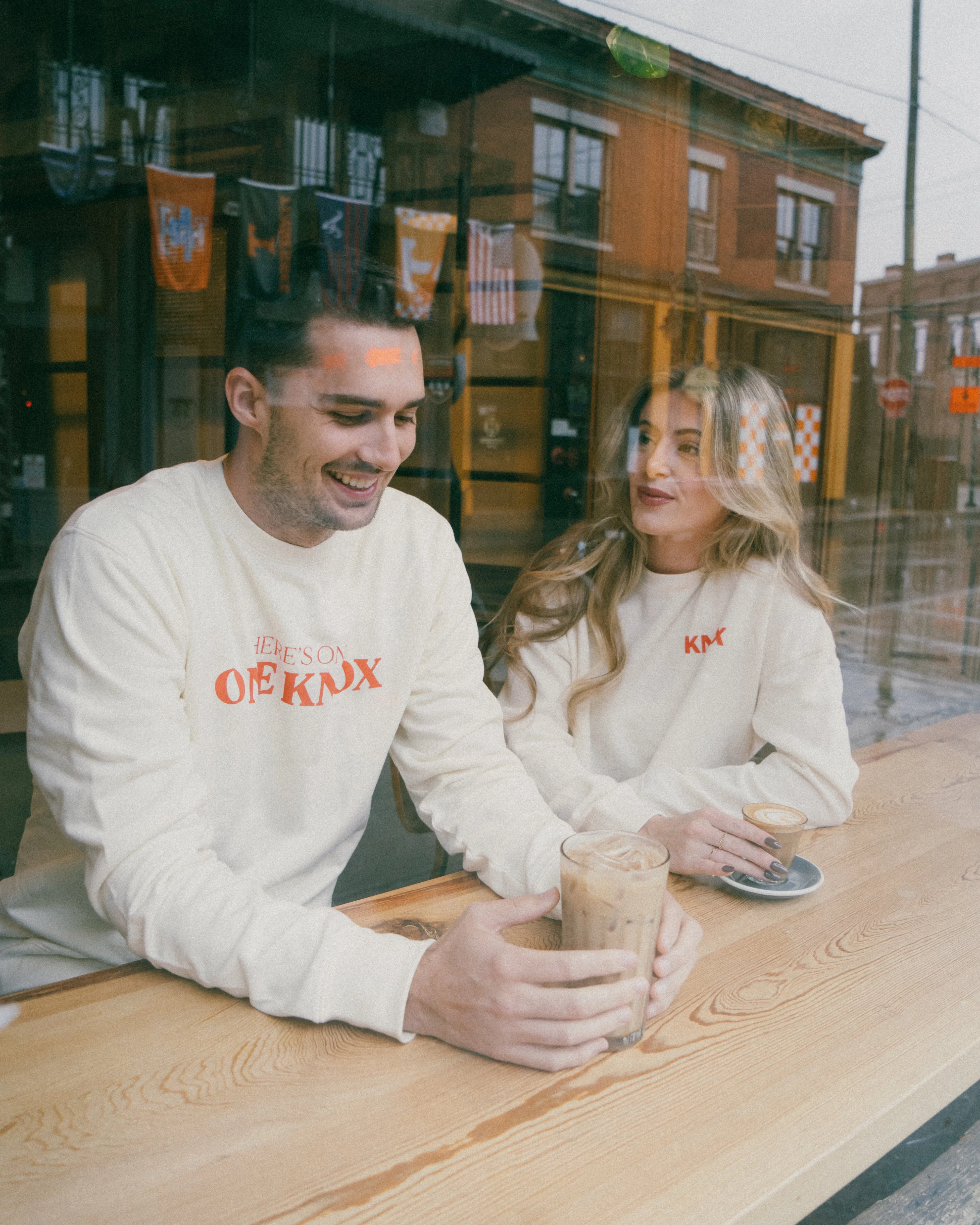 Cropped Cream Crewneck