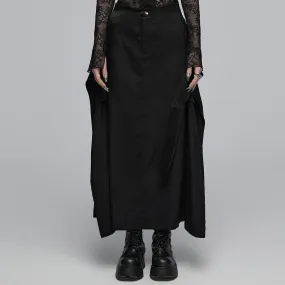 Cross strap mid waist long skirt OPQ-1431BQF