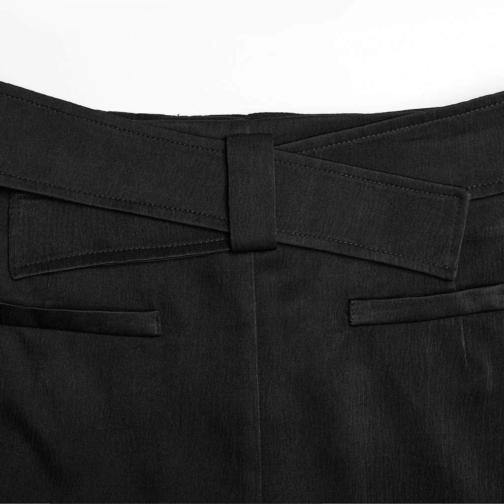 Cross strap mid waist long skirt OPQ-1431BQF
