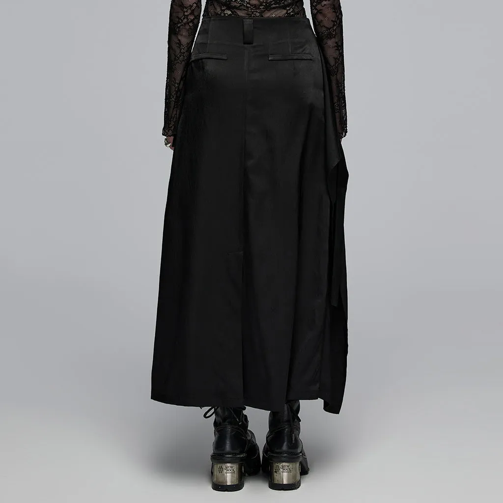 Cross strap mid waist long skirt OPQ-1431BQF