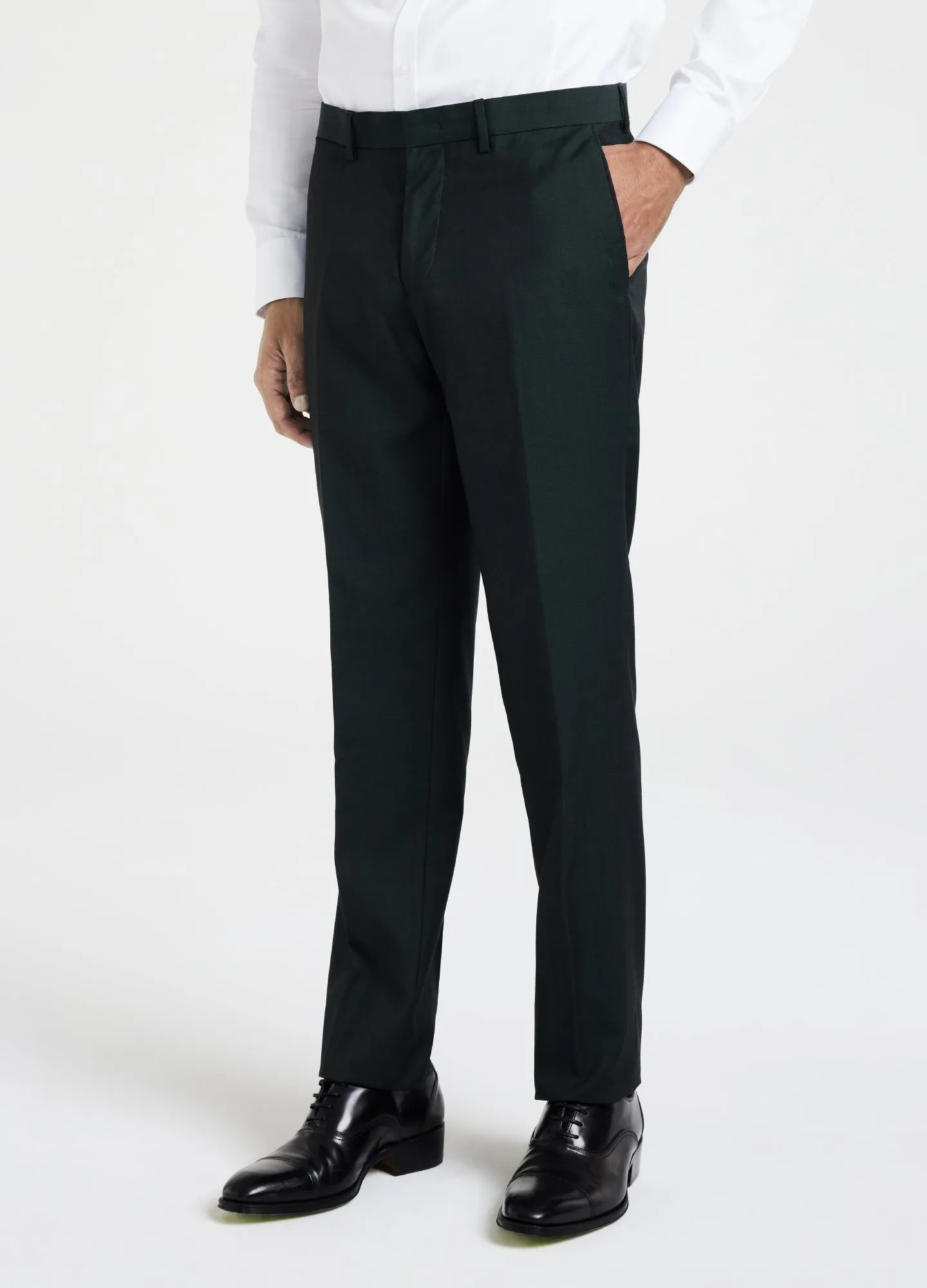 Defined Twill Suit Pant Dark Khaki