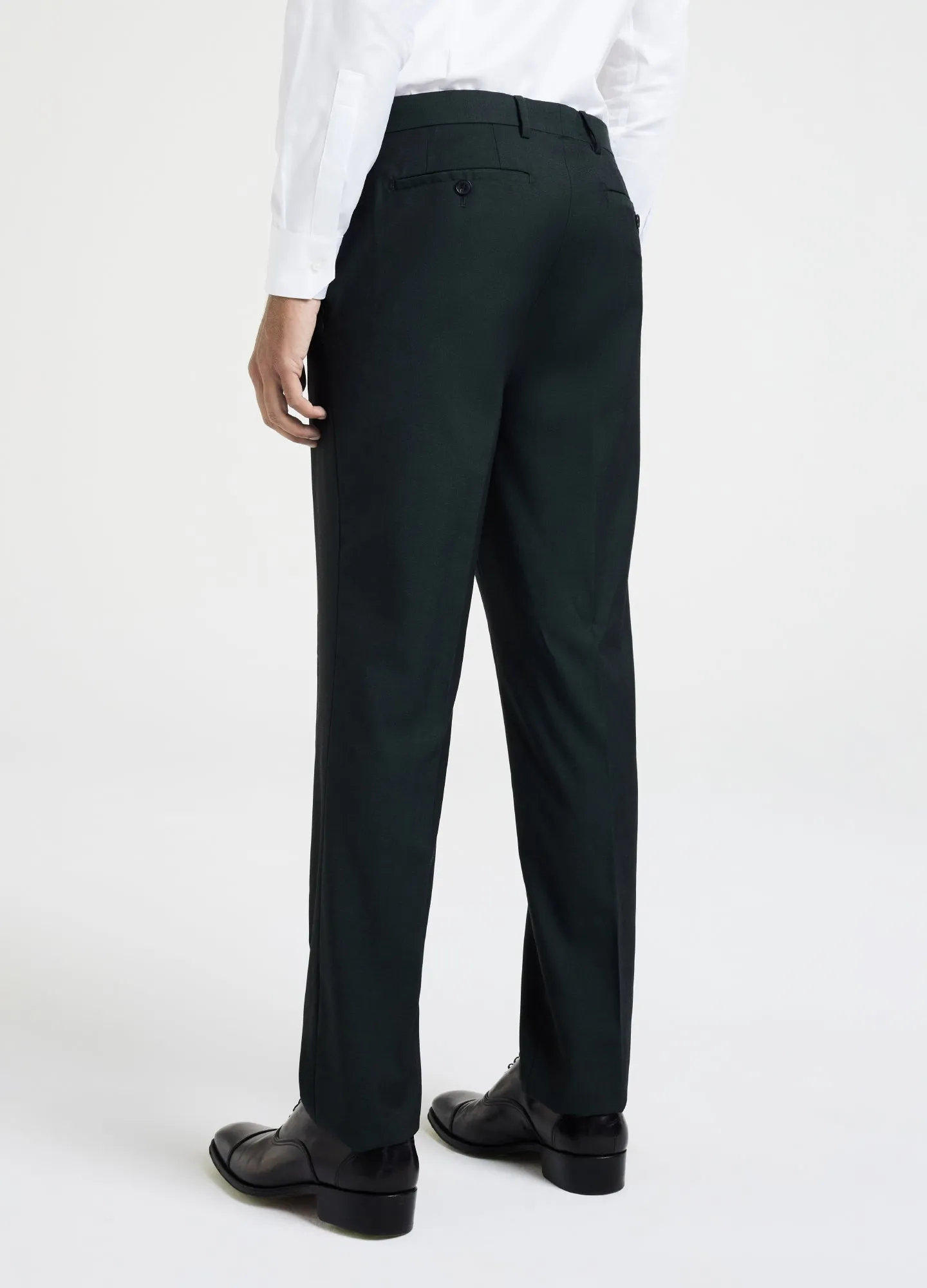 Defined Twill Suit Pant Dark Khaki