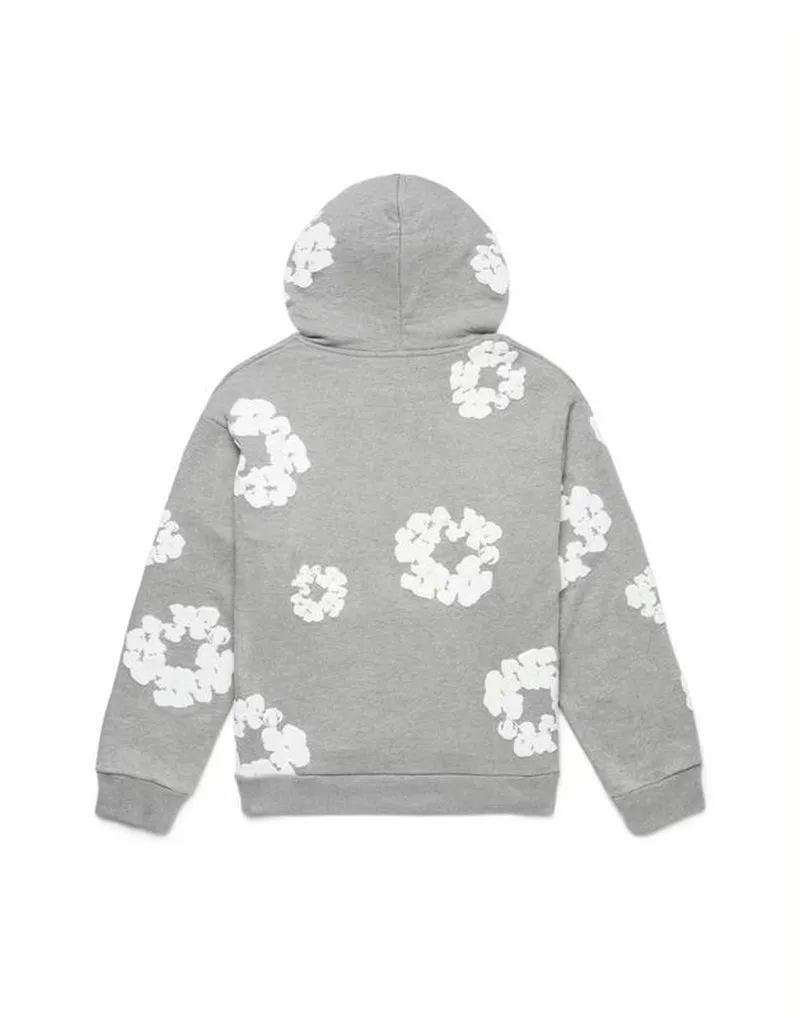 Denim Tears Cotton Wreath Hoodie Grey -Denim Tears Pullover
