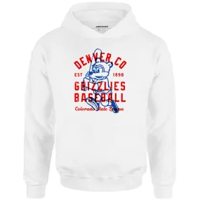 Denver Grizzlies - Colorado - Vintage Defunct Baseball Teams - Unisex Hoodie