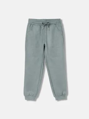 Elle Girls Green Solid Relaxed Fit Joggers Style Sweatpants