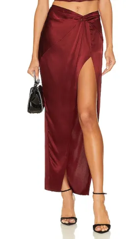 fleur du mal Twist Knot Skirt in Rust