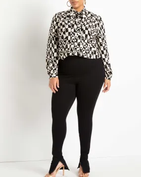 Gianna Inseam Slit Legging | Totally Black