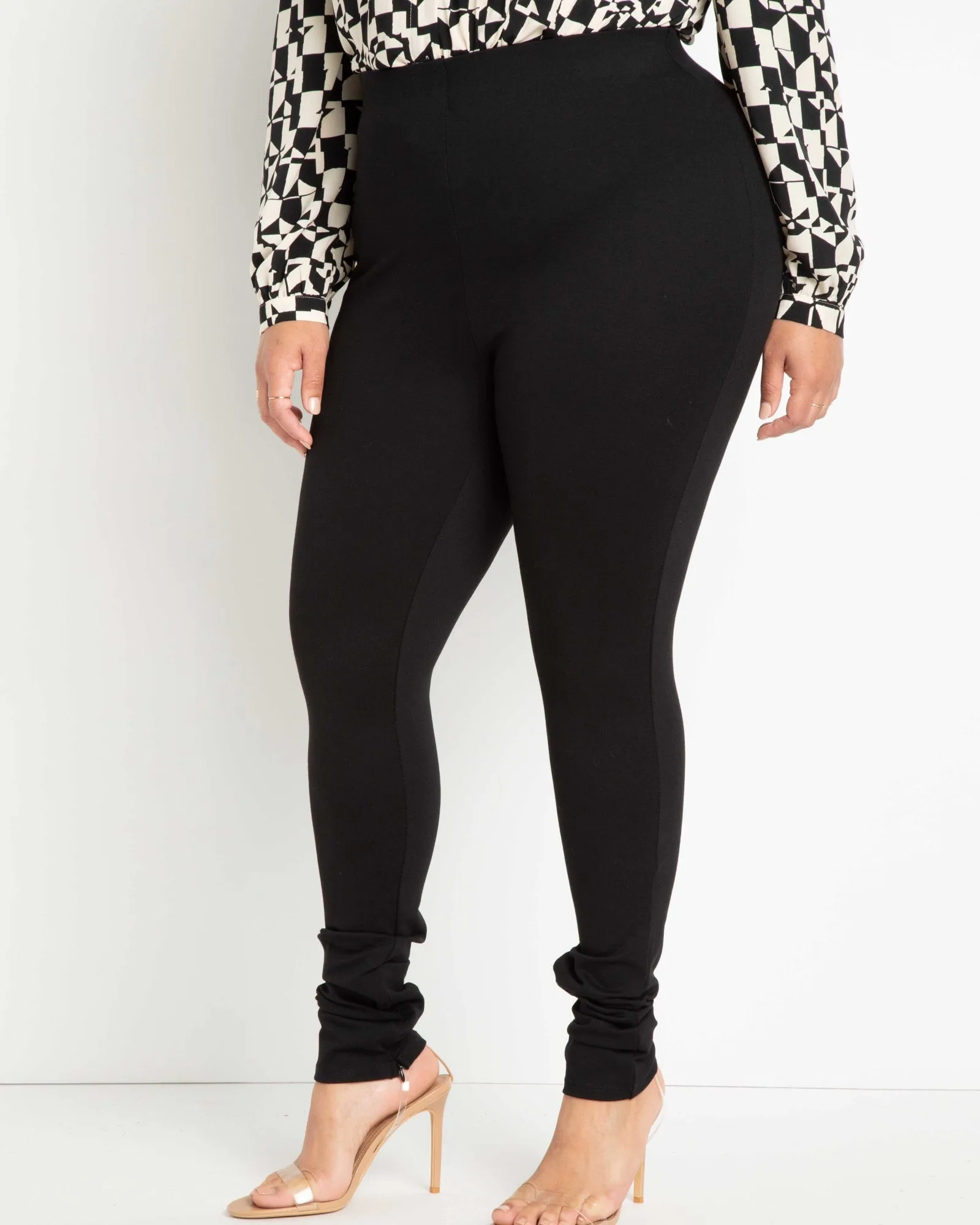 Gianna Inseam Slit Legging | Totally Black