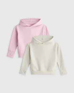 Girls SuperSoft Fleece Pullover Hoodie (2 Pack)