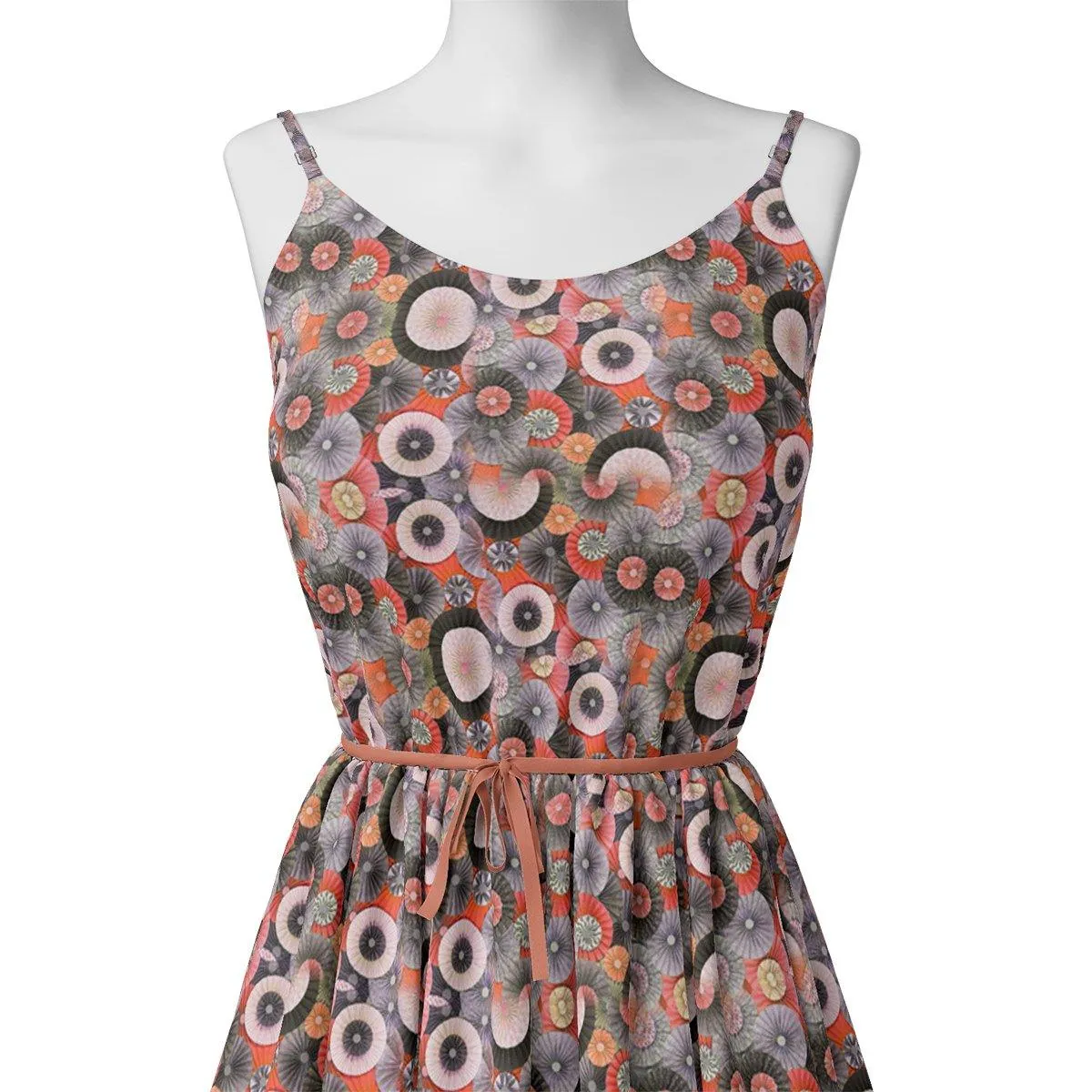Glam Polished Multicolour Rounded Digital Printed Fabric - Weightless