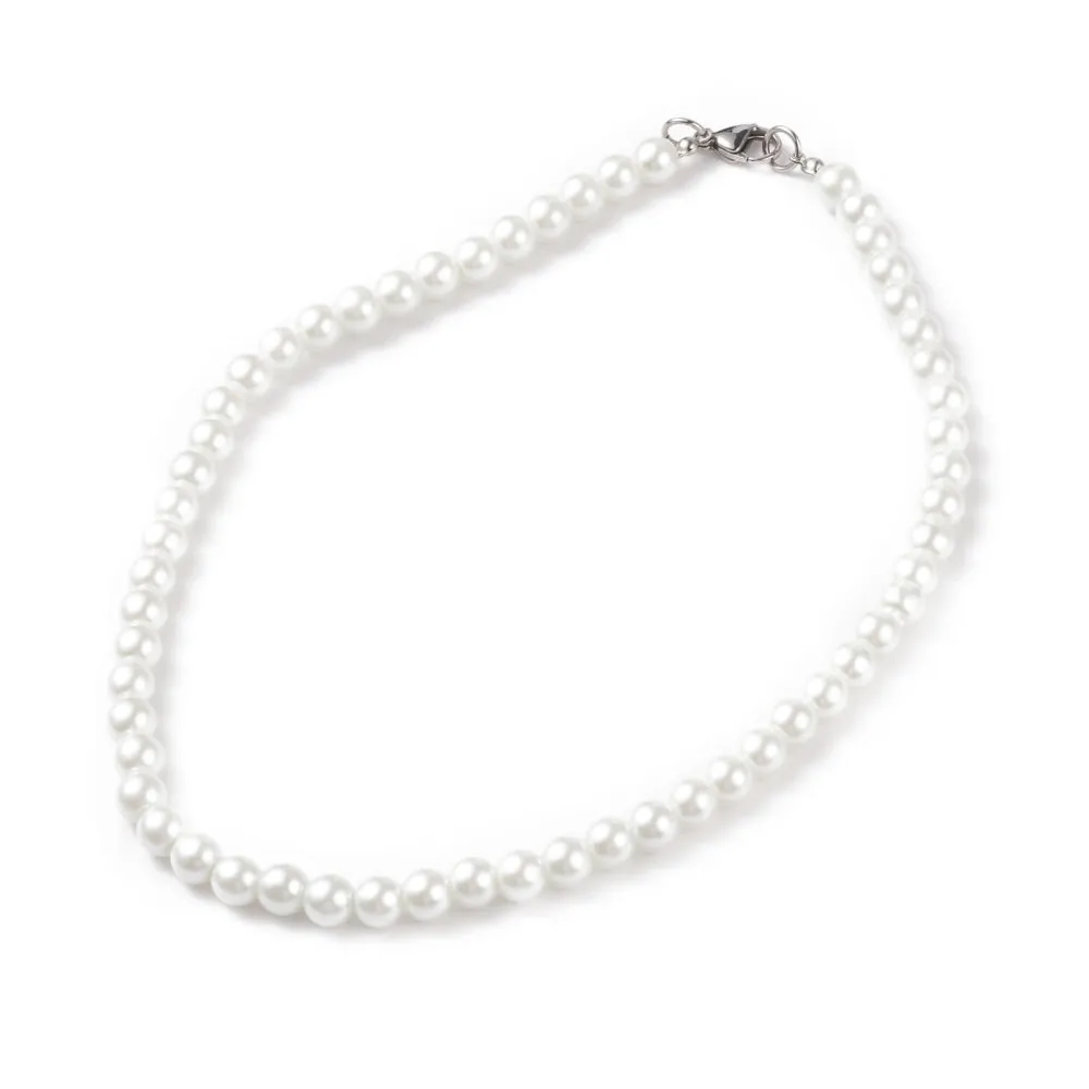 Glass Pearl Collar Necklace Wedding Collection 259v