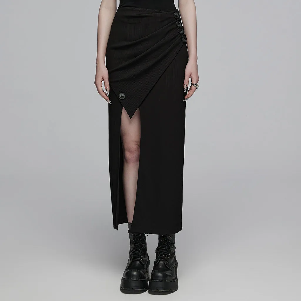 Knitted split long skirt OPQ-1442BQF
