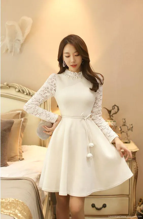 Long Homecoming Dresses Adelaide Sleeves Fresh Dress Long Sleeves CD2884