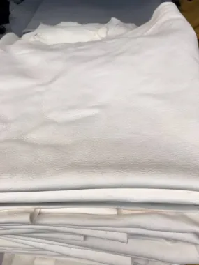 Moose hide Polished Leather - White