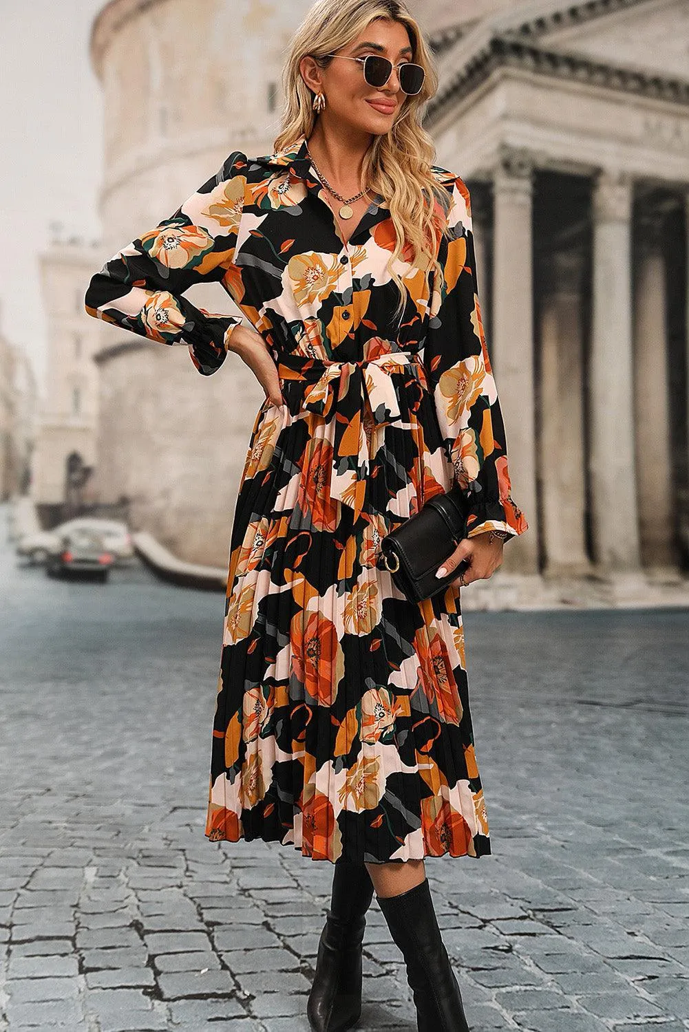 Multicolor Floral Print Waist