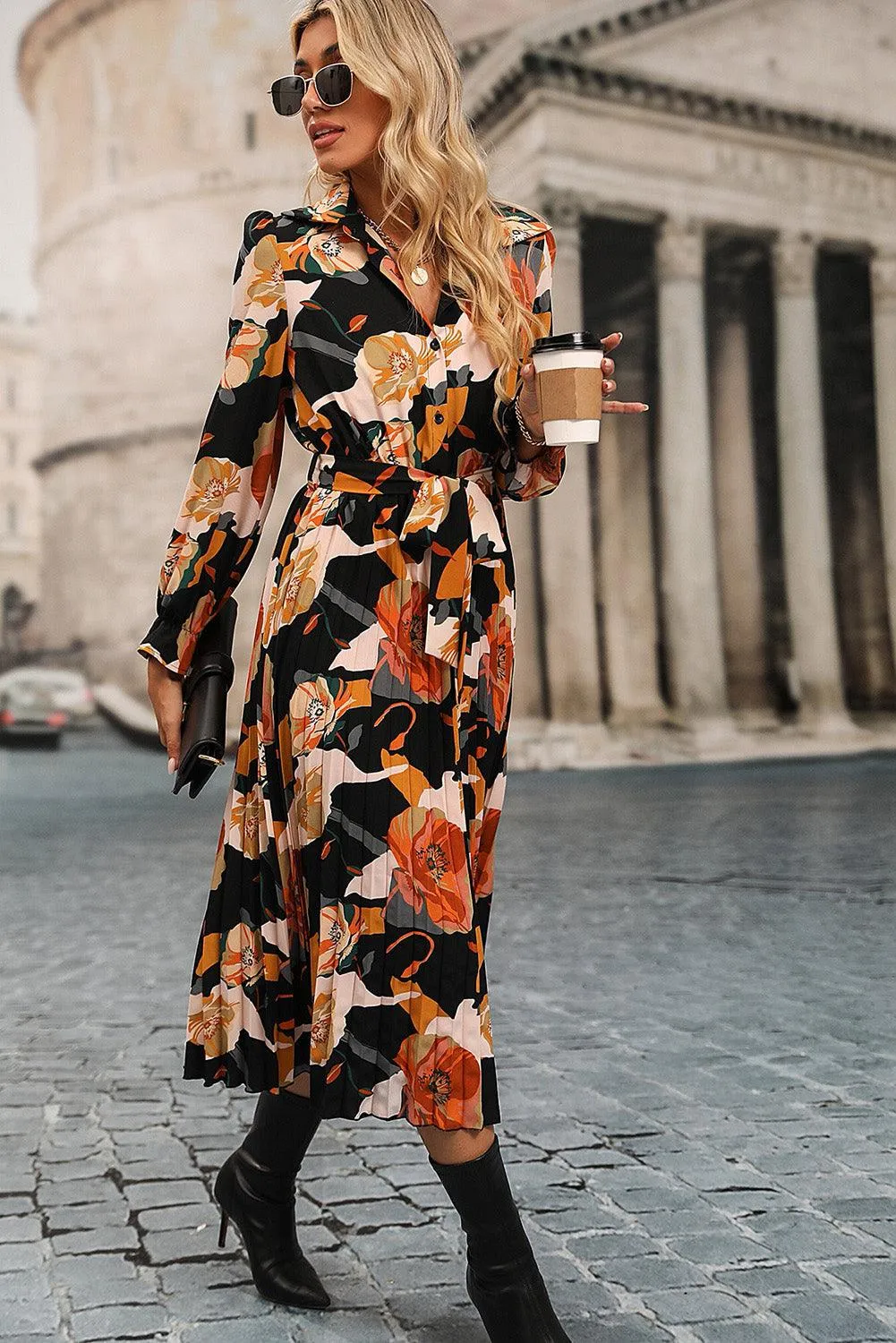 Multicolor Floral Print Waist