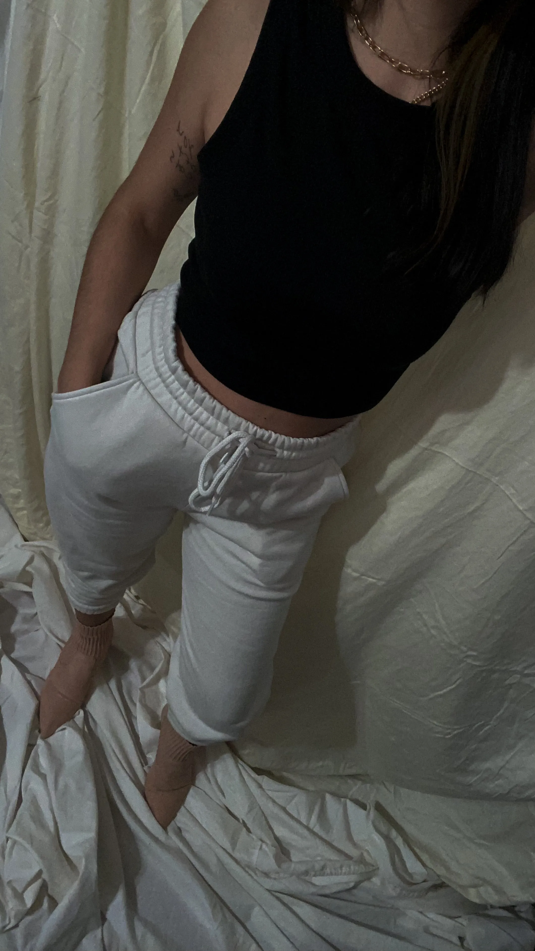 Not So Basic Sweatpants-Cream