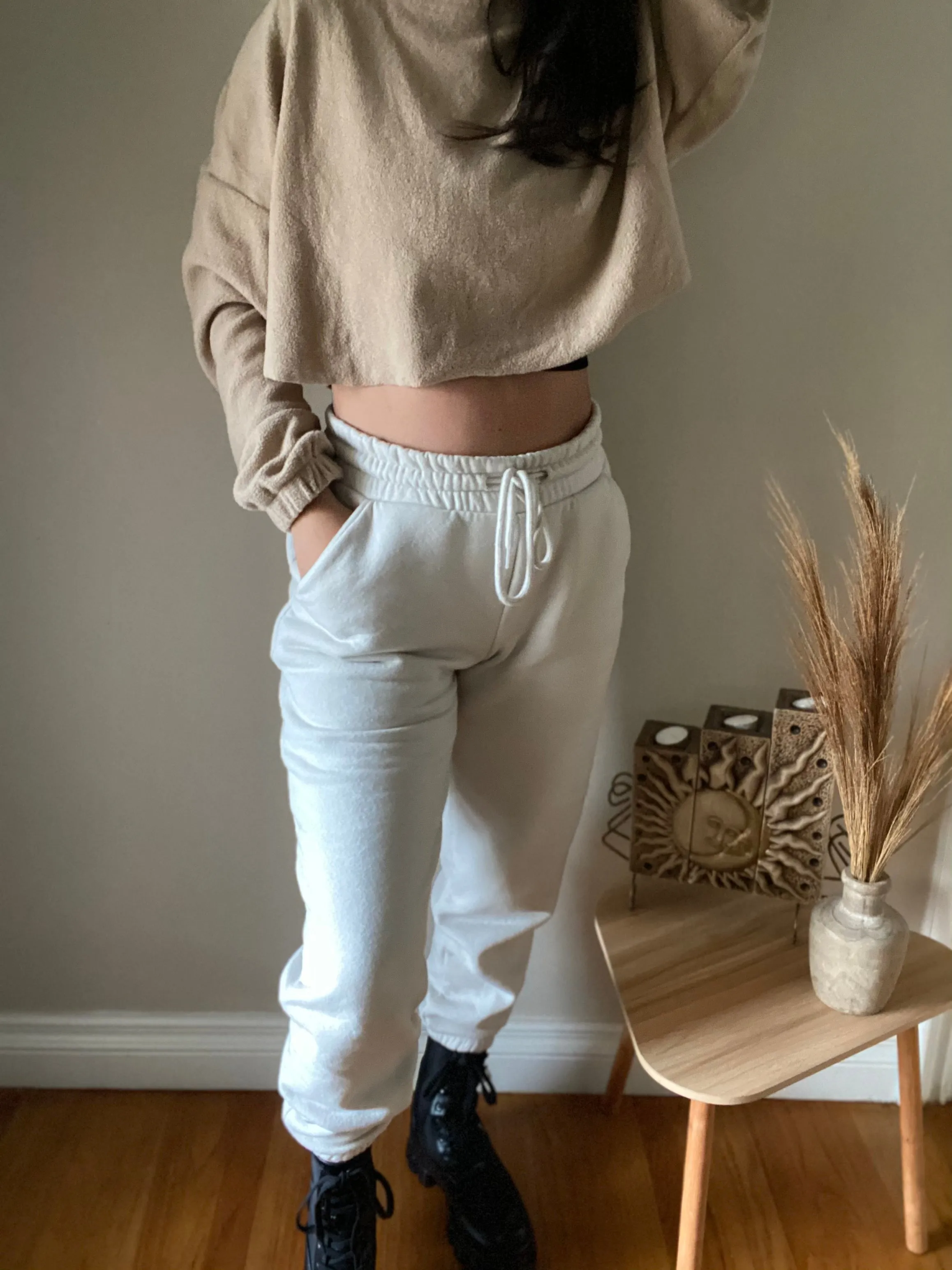 Not So Basic Sweatpants-Cream