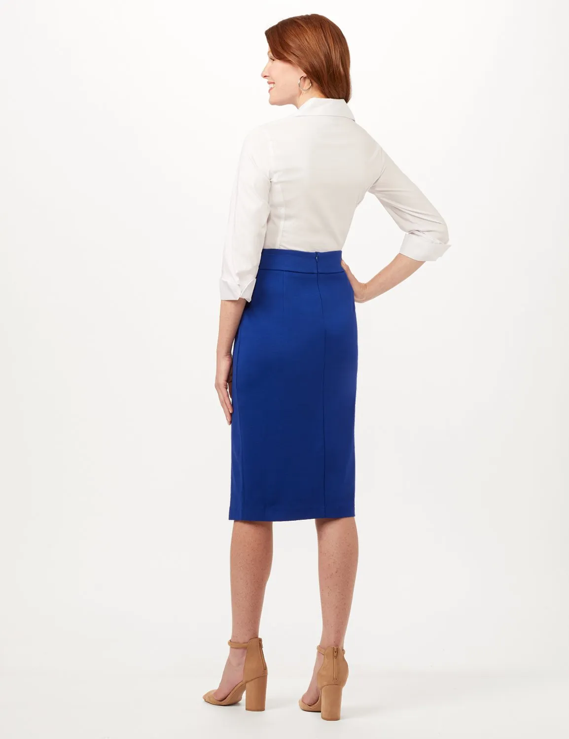 Patch Pocket Ponte Skirt