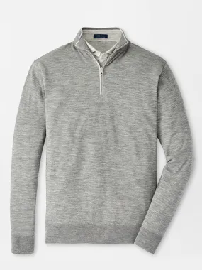 Peter Millar Excursionist Flex Quarter-Zip in Gale Grey