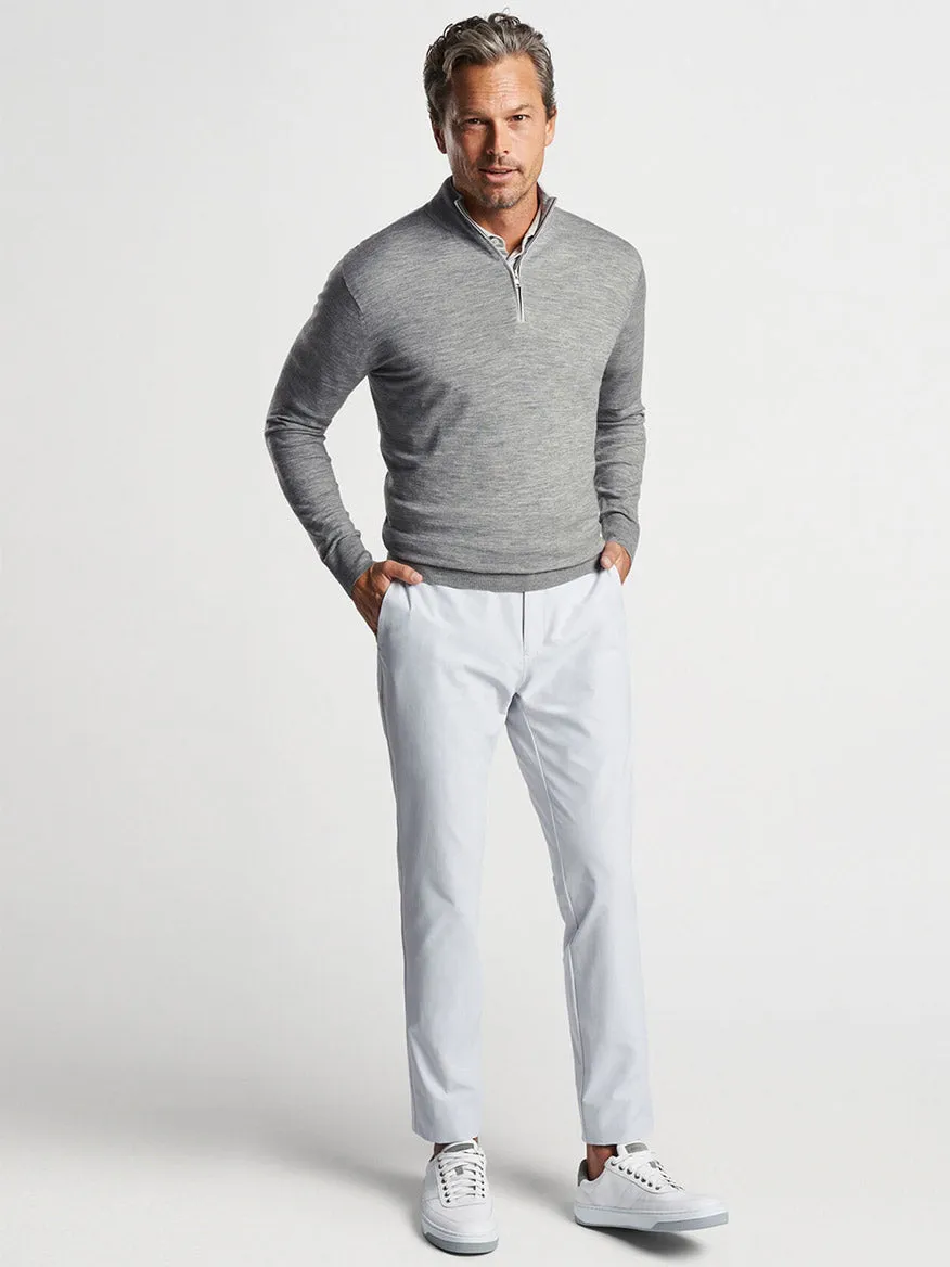 Peter Millar Excursionist Flex Quarter-Zip in Gale Grey