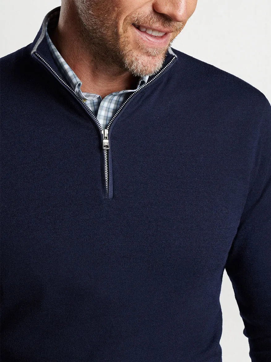 Peter Millar Excursionist Flex Quarter-Zip in Navy