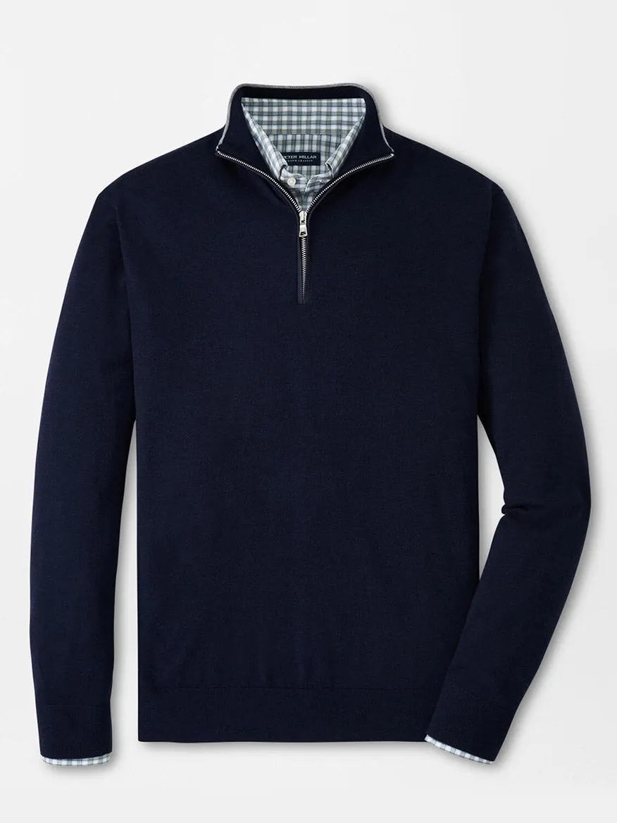 Peter Millar Excursionist Flex Quarter-Zip in Navy