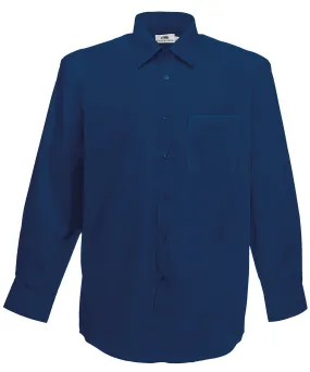 Poplin long sleeve shirt | Navy