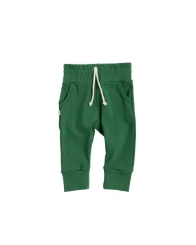 rib knit joggers CO - emerald