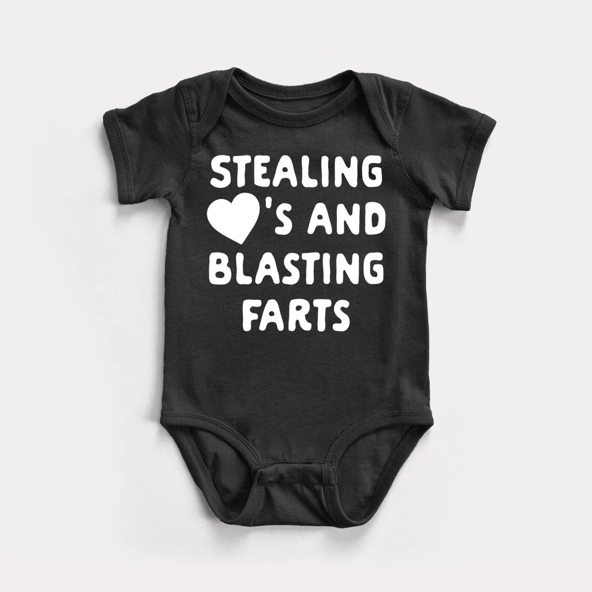 Stealing Hearts Blasting Farts Baby Bodysuit