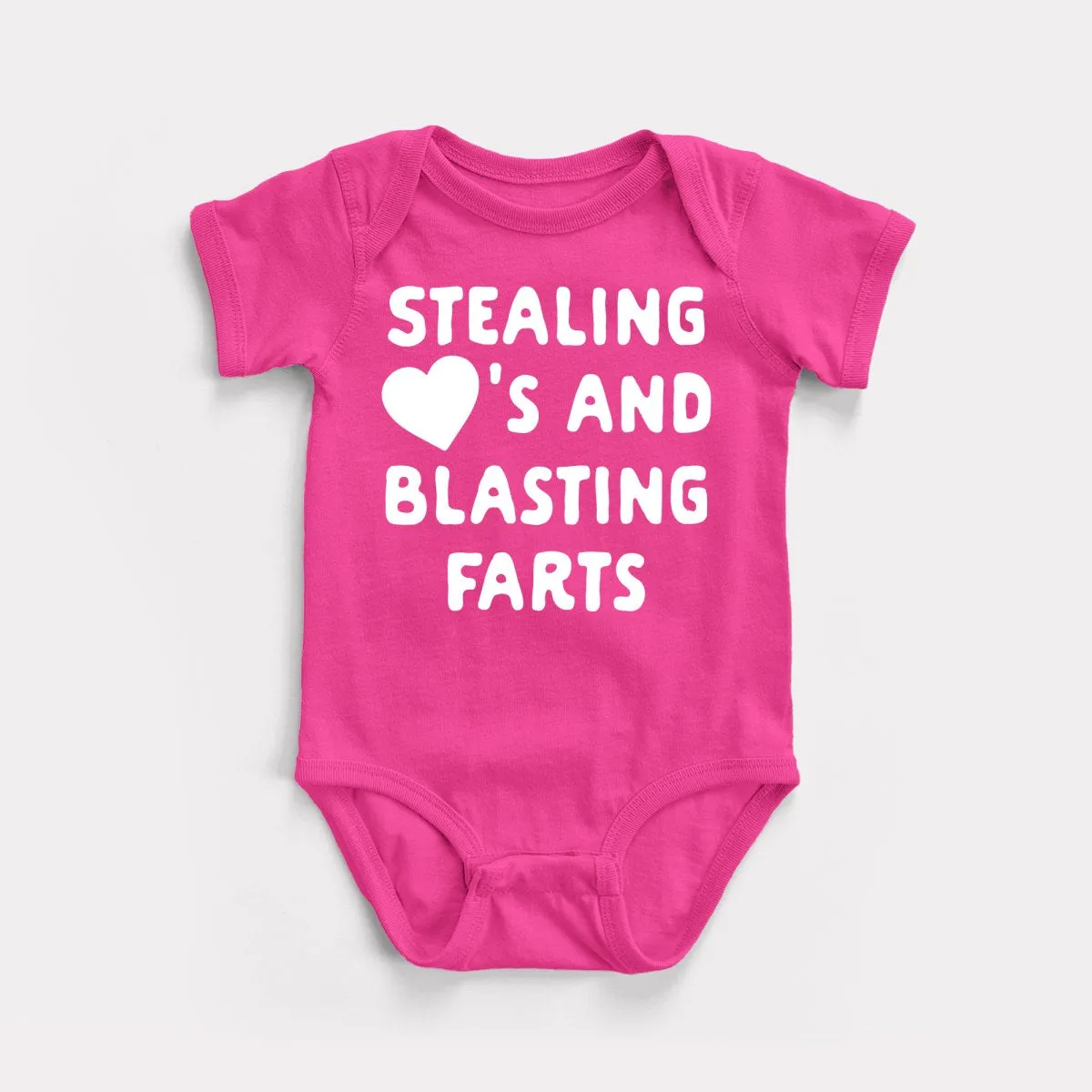 Stealing Hearts Blasting Farts Baby Bodysuit