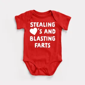 Stealing Hearts Blasting Farts Baby Bodysuit