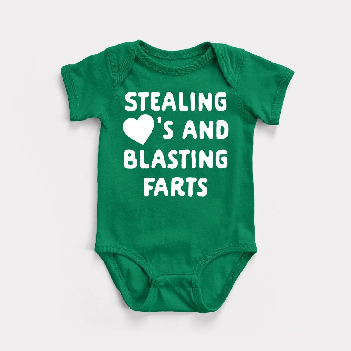 Stealing Hearts Blasting Farts Baby Bodysuit
